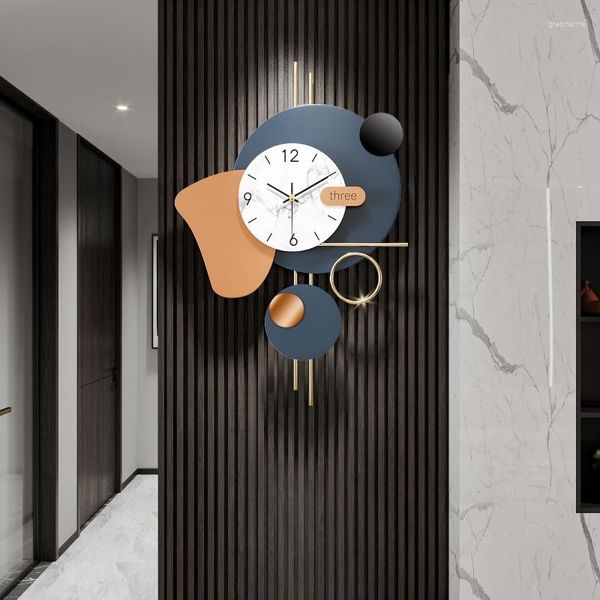 Relojes de pared Industrial lujo dormitorio reloj batería decoración mecánico gigante mecanismo silencioso Horloge envío gratis