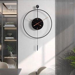 Wandklokken Interieur Esthetische Grote Metalen Stille Mode Scandinavische Woonkamer Badkamer Horloge Chinese Stijl Wanduhr Home Decor