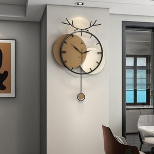 Horloges murales fer art rond moderne à piles simples montres uniques salon grand reloj de pared articles de décoration de la maison