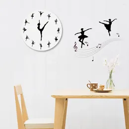 Wandklokken joid'art acryl ballet horloge Europe portret horloge digitale klok home decor voor woonkamerstickers