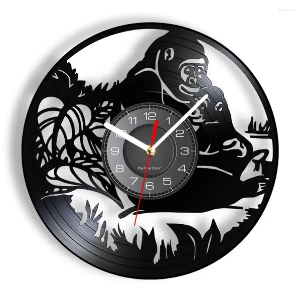 Relojes de pared, reloj con grabación de monos de la selva, regalo artístico de animales de Safari Vintage para niños, reloj de decoración para habitación de niños y bebés