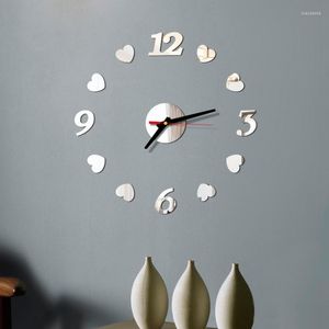 Horloges murales enfants chambre acrylique 3D autocollants salon bureau maison bricolage aiguille à quartz montre numérique horloge décoration décor