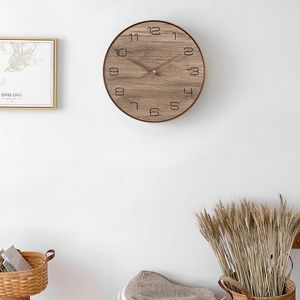 Relojes de Pared cocina madera baño Reloj batería cama escritorio calendario personalizado redondo adolescente Reloj Pared Decoración