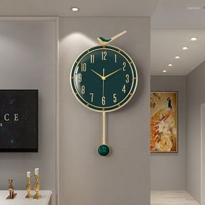 Relojes de pared coreano oculto Reloj personalizado cocina Funky péndulo grande niños dormitorio Reloj Mural Industrial Deco WW50WC