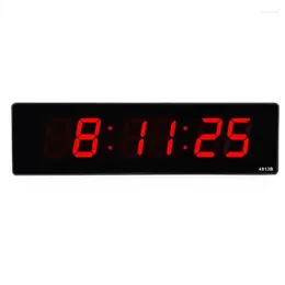 Relojes de pared Kunze 49x13x3cm Gran reloj Electrónico Tabla de memoria APOLIDA EN VEÑO EL LED digital con EU/US/Reino Unido/AU