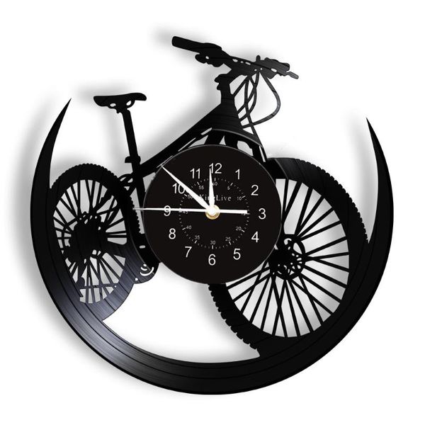 Relojes de pared Lámpara Reloj de registro de bicicleta de montaña Decoración de ciclismo Eventos deportivos Reloj de cueva de bicicleta Biker Ciclista GiftWall ClocksWall