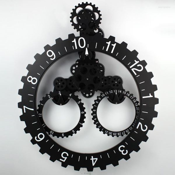 Horloges murales Grand 3D ClockDecor Creative Creux Pendulum Pendulum Accueil