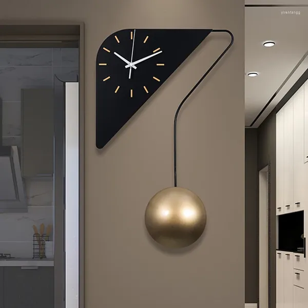 Horloges murales grande Horloge décorative 3d modèles numériques Design mode intérieur silencieux cuisine Horloge chambre ornements AB50WC