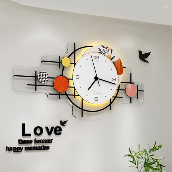 Horloges murales grand 3D numérique suspendu cuisine créative horloge décorative salon décoration Pared articles de décoration