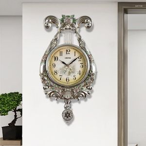 Horloges murales Grand 3D Mécanique Horloge décorative Cuisine Antique Nordique Vintage Pendule Relogio De Parede Déco Maison AB50WC