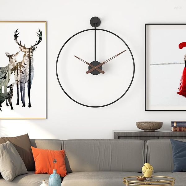 Relojes de pared Gran reloj Personalidad minimalista Reloj decoración de muda diseño moderno para la sala de estar de la sala de estar. Relojes