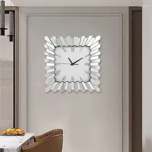 Horloges murales Grande horloge moderne simple verre épissage design décoration silencieuse dans le salon couloir électrique Reloj De Pared