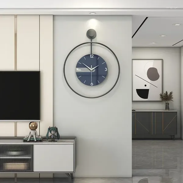 Relojes de pared Reloj grande Mudo Diseño moderno para el hogar Sala de estar Decoración Artesanía Simplicidad Reloj electrónico