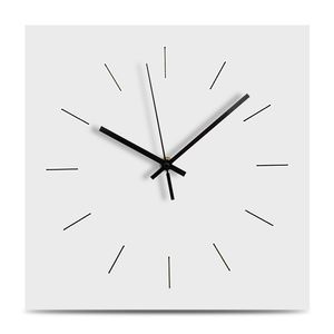 Horloges Murales Grande Horloge Murale Décorative En Bois Design Moderne Silencieux Salon Horloge Décor À La Maison Carré En Bois Suspendu Horloges Murales Blanc 220909