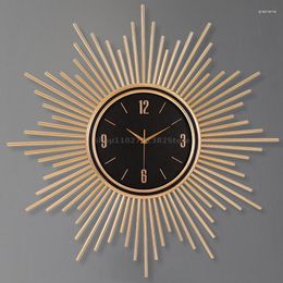 Relojes de pared Reloj negro digital grande Metal Classic Live Room Diy Moda Niños Relogio De Parede Art Decor YYY45XP