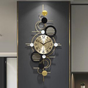 Wandklokken grote digitale klok woonkamer metalen luxe 3d stil mechanisme keuken cadeau reloj pared home decoratie itemswall