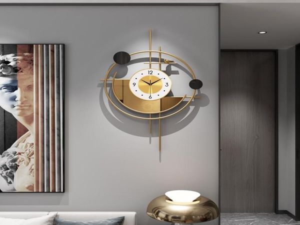 Horloges murales Grande Horloge numérique Design moderne mécanicien Art luxe mécanisme silencieux minimaliste Horloge décoration salon Wall1263691