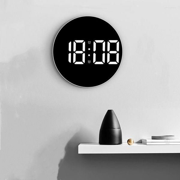 Horloges murales grandes horloges numériques à télécommande Capteur de lumière Capteur Mode de puissance Table