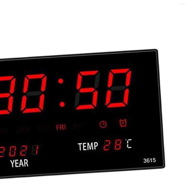 Relojes de pared Reloj digital de pantalla grande con semana de fecha para gimnasio Warehouse