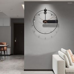 Relojes de pared Reloj de gran formato Vintage 3D Tamaño grande Sala de estar particular Lujo Digital Duvar Saati Decoración Dormitorio DX