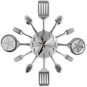 Horloges murales Grande cuisine avec cuillères et fourchettes Grande décoration d'intérieur Beaux cadeaux Vaisselle créative 220909