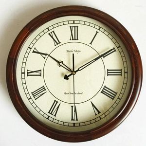 Wandklokken Grote Luxe Klok Retro Stil Massief Houten Home Decor Amerikaanse Land Woonkamer Moderne Horloge Gift FZ642