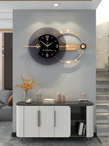 Wandklokken Grote metalen klok Modern glas Stil huisdecor Luxe horloges Huisdecoratie Woonkamer