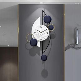 Relojes de pared, reloj de Metal grande, paredes, diseño moderno para el hogar, estética Original, Silentdigital, regalo de oficina, decoración de pared de lujo Horloge