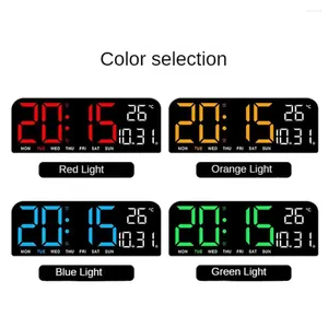 Wandklokken Groot scherm Digitale klok Temperatuur- en datumweekweergave Nachtmodus Tafelalarm Elektronische LED-timingfunctie