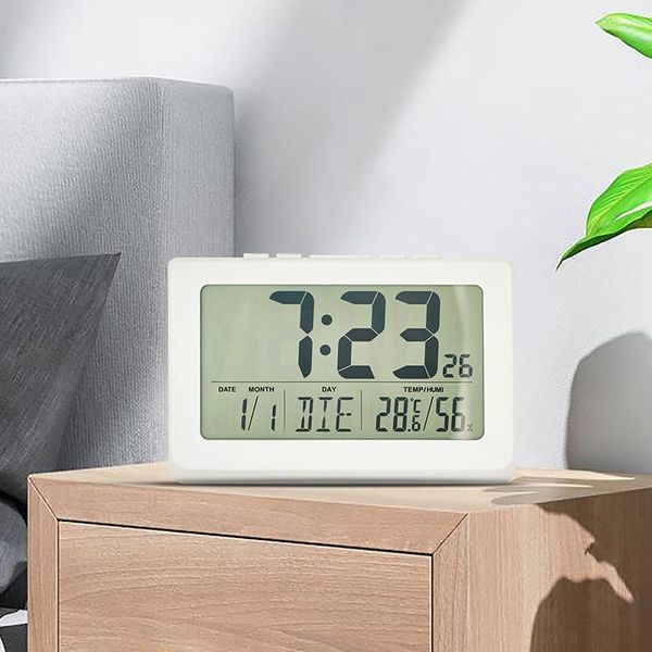 Relojes de pared pantalla grande temperatura humedad reloj colgante fecha semana pantalla Digital electrónico dormitorio escritorio LED