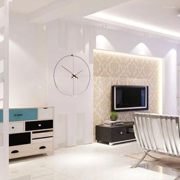 Wandklokken Grote Stille Moderne Klok Metaal Noords Spanje Luxe Stijlvol Goud Houten Horloge Duvar Saati Home Decor
