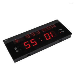 Horloges murales Horloge LED Trous suspendus Bureau électrique pour chambre