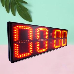 Wandklokken LED Display Klok gemonteerd afstandsbediening Red Half indoor 8-inch 4-cijferige grote digitaal positief aftellen programmeerbaar