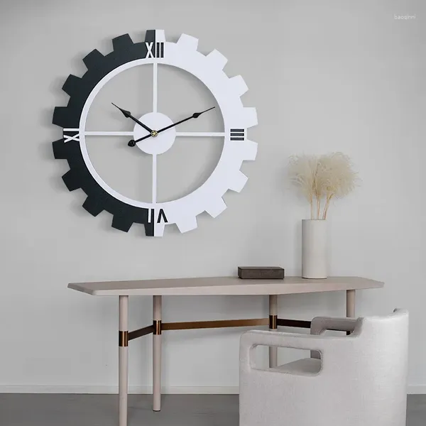 Horloges murales lumière luxe 50x50cm horloge minimaliste salon simple moderne mode nordique décoration de la maison artisanat