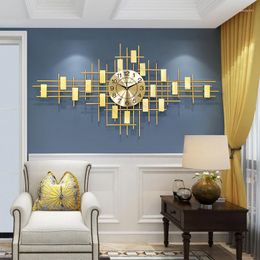 Horloges murales lumière luxe horloge créative salon décoration montre suspendue Style chinois ménage pendentif silencieux