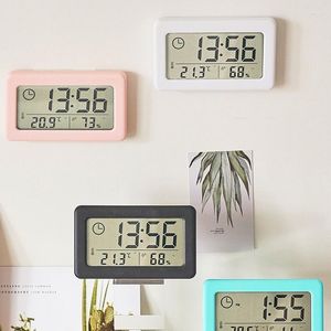 Wandklokken lichtgewicht temperatuur vochtigheid elektronische klok ophangende mini digitale draagbare tafel hygrometer