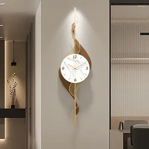 Horloges murales salon Art Mural luxe grande montre esthétique silencieux mode nordique minimaliste Reloj Pared décoration de la maison