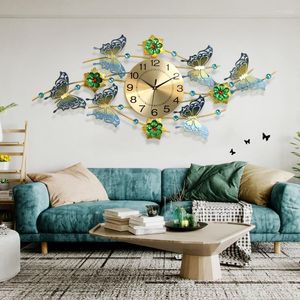 Wandklokken woonkamer vlinder klok Europees creatief stomme kwarts kijk naar huishouden gekleurde ornament decoratie