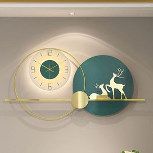 Wandklokken woonkamer klok decoratie hand goud ronde elegant cadeau licht kleurrijk moderne mode relj pared home decor