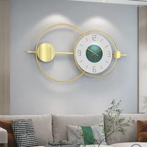 Wandklokken Woonkamerklok Thuis Goud Cadeau Handen Kwarts Decoratie Nummers Moderne Unieke Scandinavische Keuken Horloge Art Decor