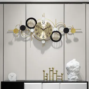 Wandklokken Woonkamer Klok Bank Achtergrond Grote Horloge Ingang Hangend Ijzer Mute Hal Ornament Home Decoraties