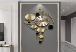 Relojes de pared Reloj de decoración de sala de estar Diseño moderno Decoración del hogar Pegatinas 3D Estética Digital1417749