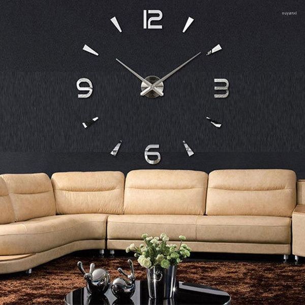 Relojes de pared Sala de estar Decoración DIY Reloj Nordic Creative Fashion Mirror Gran golpe gratis