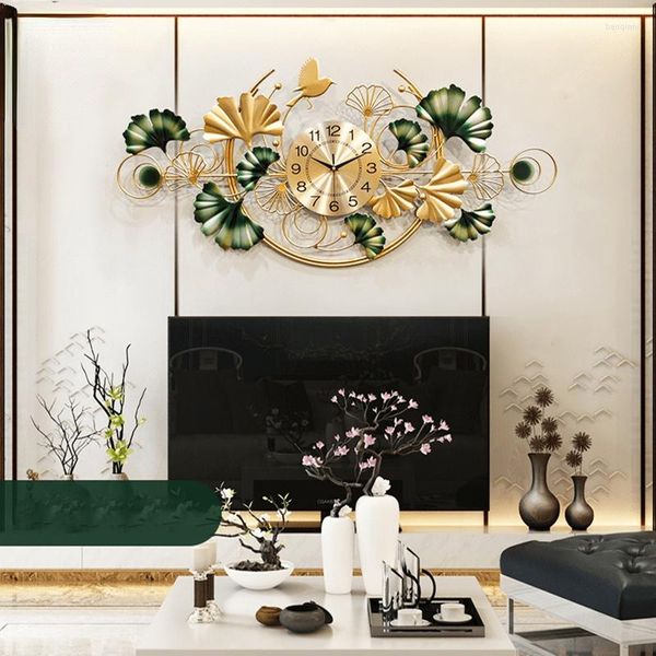 Horloges murales salon décoration métal grande horloge numérique Design moderne montre canapé TV fond décor