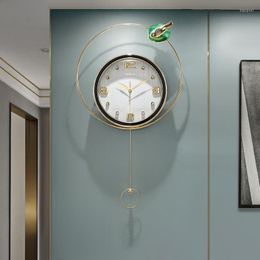 Relógios de parede Sala de estar Casa Personalidade criativa Balanço Relógio Quarto Influenciador on-line Moda