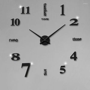 Horloges murales salon horloge innovante bricolage Quartz mode montres acrylique européen autocollants décoratifs