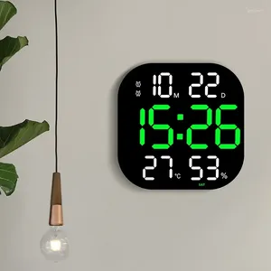 Wandklokken Woonkamer Groot scherm LED Digitale klok Multifunctioneel display Elektronisch ophangen met afstandsbediening Woondecoratie