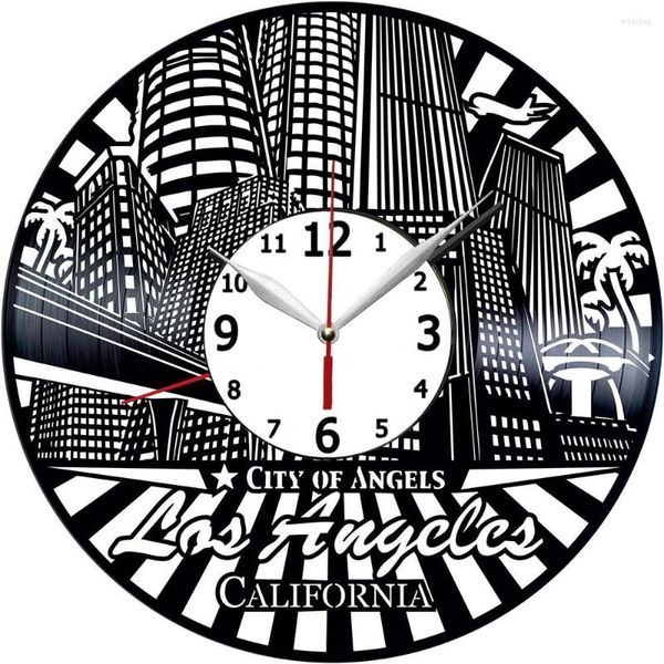 Horloges murales Los Angeles Clock - Décoration d'intérieur pour lui, son anniversaire, Noël, anniversaire sur le thème pour votre bureau ou votre bureau