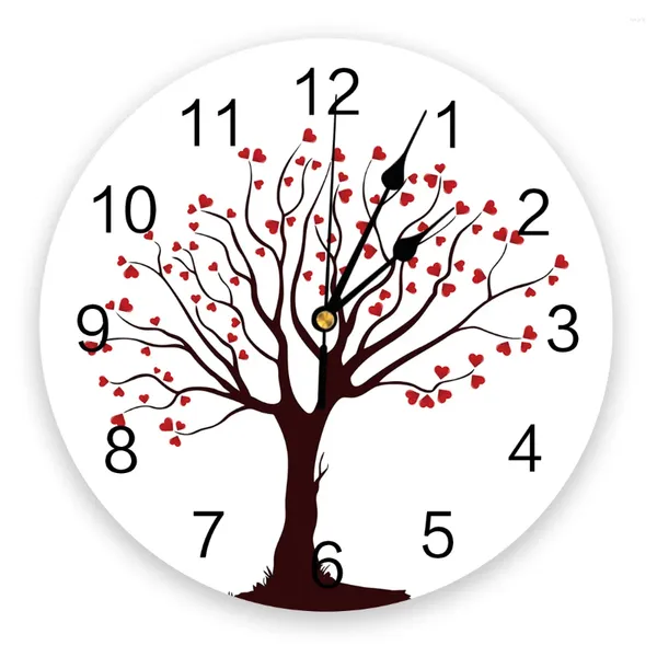 Horloges murales Love Tree of Life Clock blanc Design moderne Brief de salon Décoration Kitchen Art Watch Home Decor