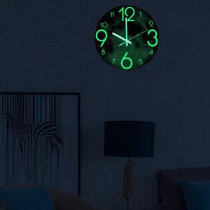 Horloges Murales Horloge Lumineuse Diamètre 300mm Épaisseur 3mm Étanche Silencieux Balayage Acrylique Suspendu Pour La Maison Étude Chambre RoomWall